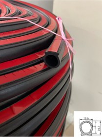 Resim Bantlı Kapı Fitili ( Çap-18 Mm )- Bantlı Sünger - D Tipi Fitil ( 1 Adet 1 Metre ) 