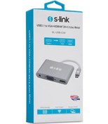 Resim S Link Sl Usb C58 Usb3.1 Metal To Vga Hdmı4K 2K 3. 