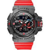 Resim Hanyang Kırmızı Smael Sarı Spor Elektronik Dijital Saatler Erkekler Çalar Saat Ikili Zaman Izle Часы Мужские Relogio Masculino Reloj Hombre Montre (Yurt Dışından) 