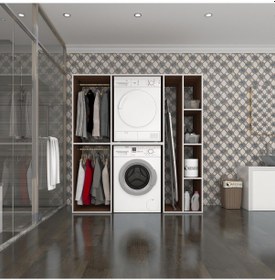 Resim Kenzlife Çamaşır-Kurutma Makinesi Dolabı Ve Giysi Dolabı Cevheri Sağ Cvz 180 170 60 Banyo Çok Renkli 