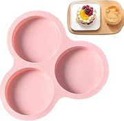 Resim FokCalgary Hava Fritöz Yumurta Kalıbı - 3 Kavite Silikon Hava Fritöz Yumurta Pan Yuvarlak Kek Kalıbı - Hamburger Bun Pan Pişirme için Yıkanabilir Silikon Kek Kalıpları, Bulaşık Makinesinde Yıkanabilir 