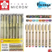 Resim Sakura Pigma Micron 9 Fineliners 0.5 Çizim Kalemi 9 Renk Set 
