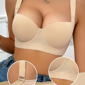 Resim Kadınlar için Şık Düz Renkli Push-Up Sütyen - Çıkarılamayan Dolgular, Tel Desteği, Pürüzsüz Kaldırma ve Desteği, Şık Bir Figür İçin, Günlük Konfor|Zarif Görünüm|Nefes Alabilen Kumaş 