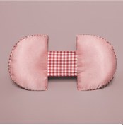 Resim Sones Hamile Bel Desteği Yan Uyku Yastığı Çok İşlevli Çıkarılabilir Karın Yastığı, Renk: Buz İpek Pembe Izgara 