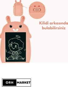 Resim Pembe 8.5 İnç Renkli LCD Yazı & Çizim Tableti – Dijital Kalemli, Grafik Eğitim Tahtası 