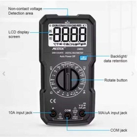 Resim Mestek Dm-95 Dijital Multimetre 