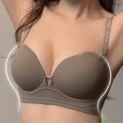 Resim Kadınlar İçin Dikişsiz Sütyen - Telsiz, Push-Up & Kaldırma, Daha Dolgun Göğüs için Kalınlaştırılmış Destek, Nefes Alabilen File Tasarım, Rahat Günlük İç Çamaşırı, Her Gün Konfor | Dikişsiz Sütyen | Rahat Oturuş 