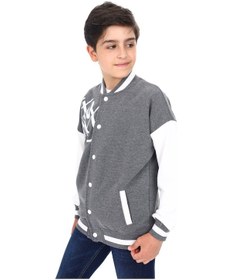 Resim Toontoy Erkek Çocuk Baskılı Kolej Hırka Antrasit Melanj 