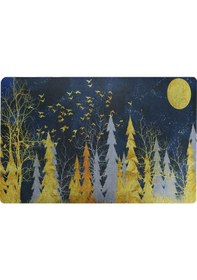 Resim Gece Yarısı Baskılı Kaliteli Kauçuk Kapı Önü Paspası 