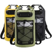 Resim Elmpaly Siyah 10l Yüksek Kaliteli Kuru Sırt Çantası - Islak Bölmeli Dayanıklı Plaj Çantası Siyah 