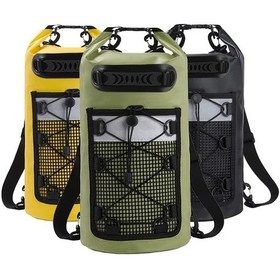 Resim Elmpaly Siyah 10l Yüksek Kaliteli Kuru Sırt Çantası - Islak Bölmeli Dayanıklı Plaj Çantası Siyah 