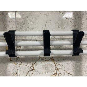 Resim Banyo & Mutfak Büyük Boy Havlupan Askısı 3 Lü Siyah Siyah 