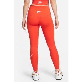 Resim Nike One Training High Rise Leggings Yüksek Belli Toparlayıcı 2cepli Turuncu Tayt 