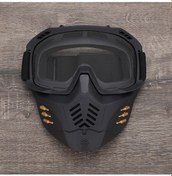 Resim Ccgloball Motosiklet Kaskı Gözlük Bisiklet Maskesi Gri Pullar Altın Mermi 