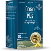 Resim ORZAX Ocean Plus Omega 3 1200 mg 50 kapsül balık yağı 