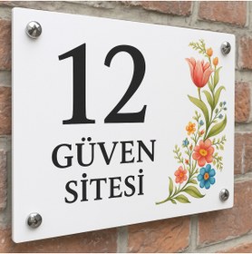 Resim Outdoor One Kişiye Özel Maşallah Kapı İsimliği | Yazılı Pleksi Apartman & Site Tabelası 20x20cm 