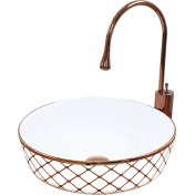 Resim Pure Concept Pure Geometrik Beyaz Bronz Tezgahüstü Çanak Lavabo RW-101 