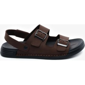 Resim Greyder Erkek Kahverengi Hakiki Deri Sandalet 5Y1CS64700 