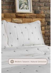 Resim Elart Larissa Yatak Örtüsü Seti Tek Kişilik Nakışlı 160x220 Cm Yeşil Yeşil 