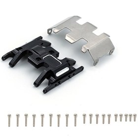Resim Geeroyoo Scx24 Rc Araçlar İçin Alüminyum Şanzıman Korumalı Şasi Plakası - 1/24 Axial Modelleri 
