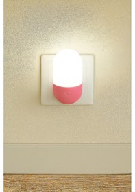 Resim Led Gece Lambası - Gün Işığı / Beyaz Işık - 1 Watt - Enerji Tasarruflu - Pembe Gövde Pembe 