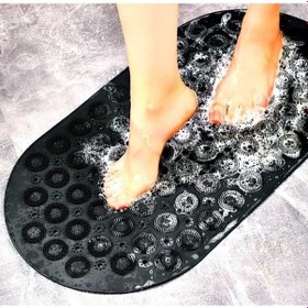 Resim Dln Shop 2 Adet Masajlı Silikon Banyo Paspası Vantuzlu Banyo Ve Duş Kaydırmazı Siyah 