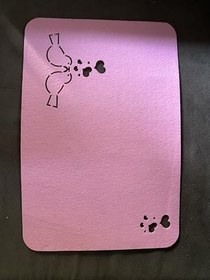 Resim Keçe Amerikan Servis, Kuş Desenli Kalp Motifli, Turuncu Mor Pembe, 3 Adet 