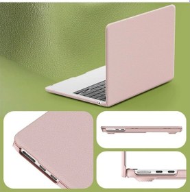 Resim Apple Uyumlu MacBook Pro 14 2021 Apple Uyumlu MacBook Deri Kapak - Pembe 