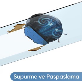 Resim Şımart Teknoloji Katya Z Akıllı Robot Süpürge 2’si 1 Arada Islak Mop Ve Yüksek Emiş Gücü 