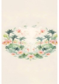 Resim Unisex Baskılı Plaj Deniz Havuz Havlusu %100 Pamuk 70x145 Cm Wonderfull Yeşil 