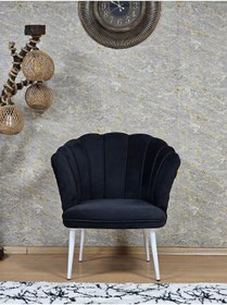 Resim SEVİNÇ MOBİLYA beyaz ayaklı papatya çay seti tekli, tekli berjer, tekli oturak, bahçe mobilyası teklisi 