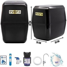 Resim 5 Filtreli 10 L Pompalı Siyah Kapalı Oval Kasa Su Arıtma Cihazı 