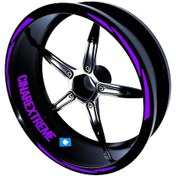 Resim 3 Parça Tasarımlı Patlıcan Moru Jant Şeridi Sticker Çınar Extreme 