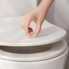 Resim Mcreative Şeffaf Kulp Kristal Başlıklı 4'lü Yapışkanlı Kulp Dolap Çekmece Kulp Tutacak Askı 