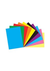 Resim 20 Adet Renkli Fon Kartonu 25x35 Cm 10 Karışık Renk 50 x 70 