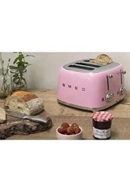 Resim Esmo Home Smeg TSF03PKEU Ekmek Kızartma Makinesi, Pembe 