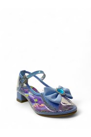 Resim Tuğba Ortopedi 24012 Kız Çocuk Mavi Şeffaf Topuklu Abiye Ayakkabı 