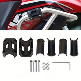 Resim 1 Takım Evrensel Motor Çarpışma Koruyucu - Tüm Araç Modelleri için Dayanıklı Plastik Çarpışma Çubuğu Koruması, Dört Tekerlekli Sürüşlü Araçlar ve Motosikletler İçin İdeal, Şık Kırmızı Motosiklet Aksesuarları | Sağlam Plastik 