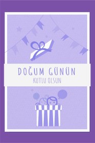 Resim Doğum Günü Kartı Hediye Kutusu 
