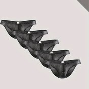 Resim 5'li Paket Erkek Ultra İnce Nefes Alabilir Yazlık Boxer Külot - Orta Esneklikte Düz Renk İç Çamaşırı, Şeffaf Olmayan & Sadece Elde Yıkama, Günlük Konfor için Minimalist Tasarım, Boxer Şortlar 