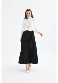 Resim Ftz Women Kadın Plise Etek Siyah-siyah Siyah 