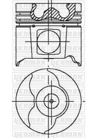 Resim YENMAK 31-04183-000 Piston+Sekman 80.010 Mm Std Dizel F9q (Renault: Megane. Laguna. Scenic 1.9D 4430212 3104183000 (WE741111) (Fiyat:4 Adet İçindir) 