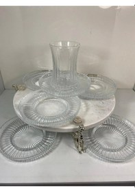 Resim Riva Çay Tabağı 6 Lı Elysia Çay Bardağına Uyumludur 