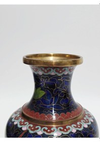 Resim Antika Cloisonne Mini Vazo 20,50cm 018 