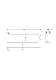 Resim Boheme Hareketli Standart Tutunma Barı Tutunma Barı, Küvet Tutamağı, Krom Kaplama Diğer 