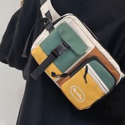 Resim Erkekler için Tasarım Renk Bloklu Omuz Çantası, Göğüs Çantası, Bel Çantası, Çapraz Çanta, Seyahat, İş, Spor ve Tatiller için Temel. Hafif, Anti-Hırsızlık, Ayarlanabilir Omuz Askısı, Naylon Malzeme, Üniversite Yurtları için Şık, Öğrenciler için Pratik ve Çok Fonksiyonlu. Sonbahar ve Noel Hediyeleri için Mükemmel, Seyahat için Erkekler için Scream-Worthy Bel Çantası, Kış Tatili Hediyesi için Harika. Şükran Günü için de Mükemmel. 