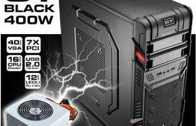 Resim Aerocool GT Black Edition 400W, 2x USB,1 Fanlı, Mid-Tower Siyah Kasa 