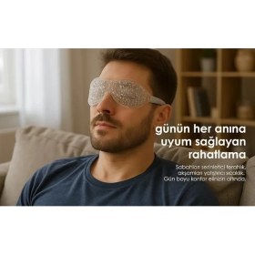 Resim StopEver Diamond Touch Göz Maskesi Soğuk Sıcak Kullanım Yorgunluk ve Göz Altı Halkaları İçin 1 Adet 