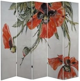 Resim Çiçek Temalı Özel Tasarım Paravan Room Divider 180 x 200 cm Paravan-1002-1 