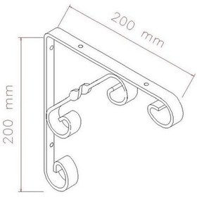 Resim Burgulu Dekoratif Raf Altı Raf Ayağı Konsol Beyaz 20 Cm N11.27801 